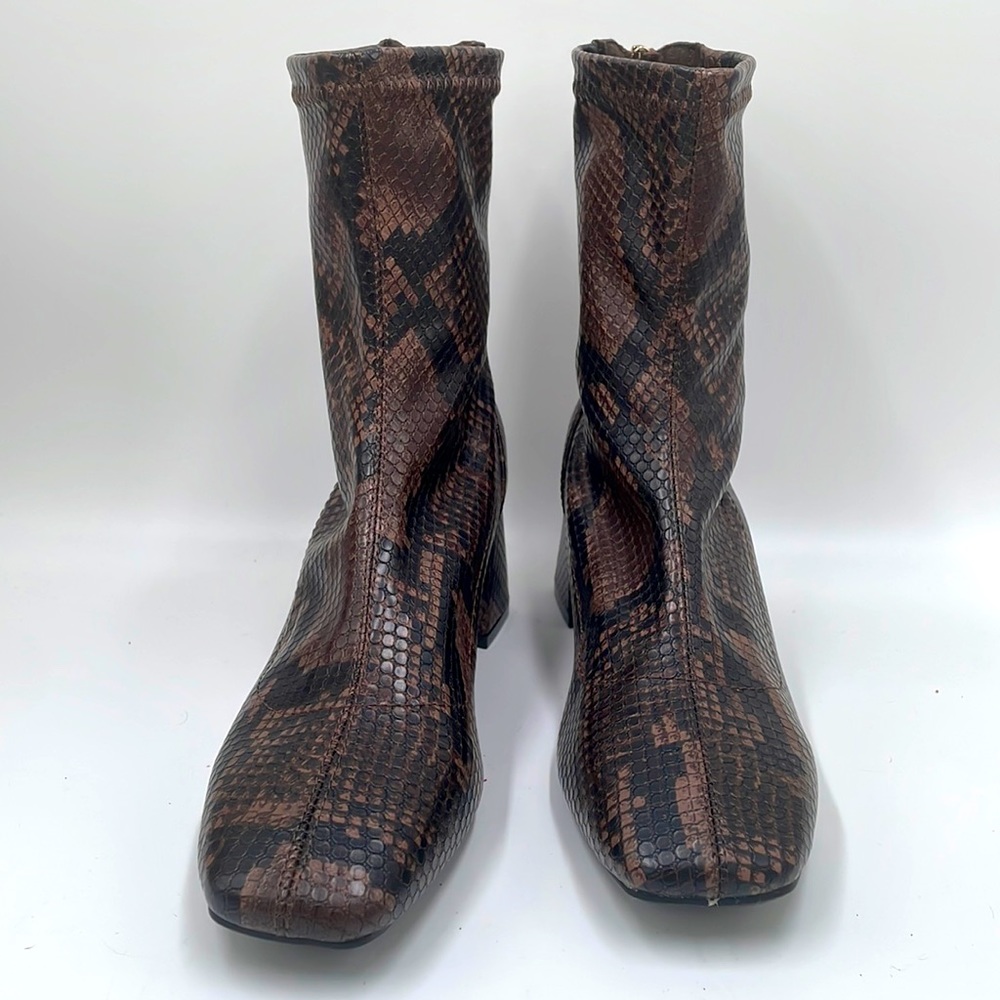 Primark Snakeskin Print Chunky/Block Heel Boots - image 1